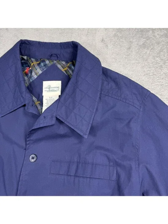 Vintage 90s Cottage Essentials Navy Blue Coat Womens Small Chore Barn Jacket - Picture 8 of 11